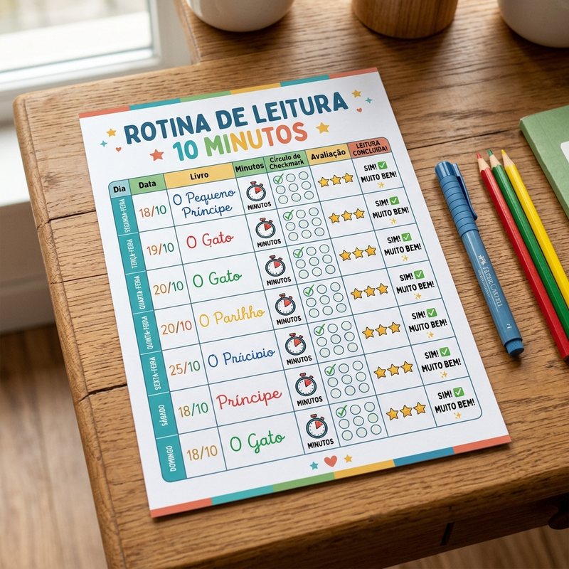 Rotina de Leitura de 10 Minutos